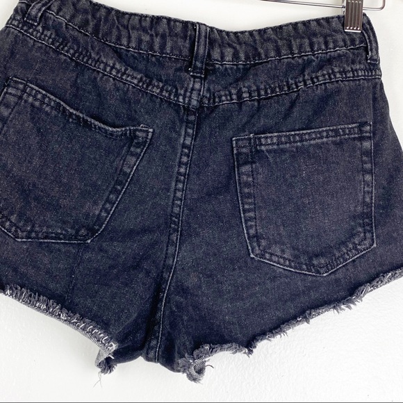 Disney Mickey Mouse Denim Cutoff Shorts Black 26 - Picture 12 of 12